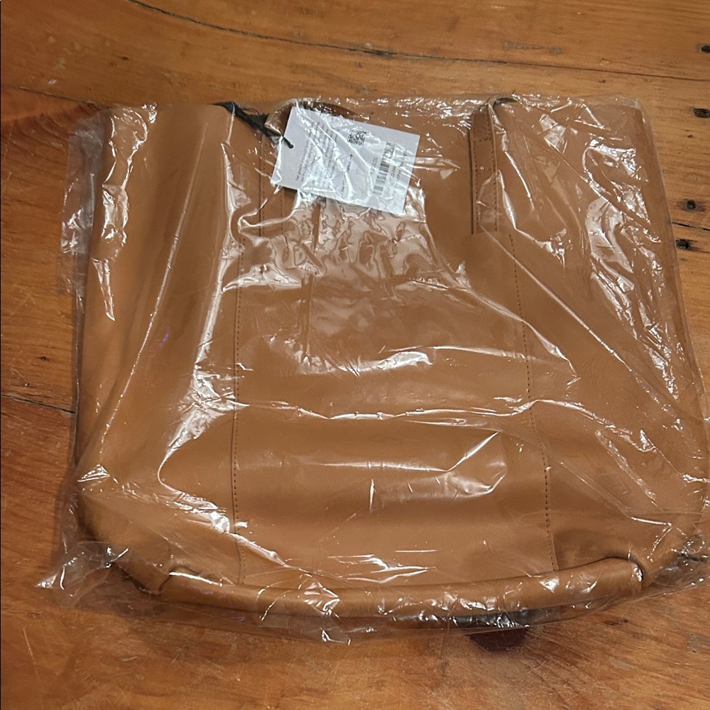 Able Tan Leather Tote Bag